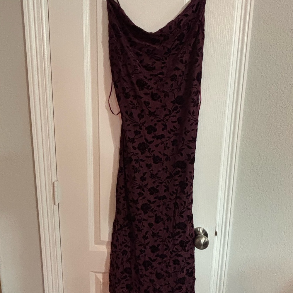 Altar'd State Purple Maxi Slip Dress with Cowl Neck for Cocktail